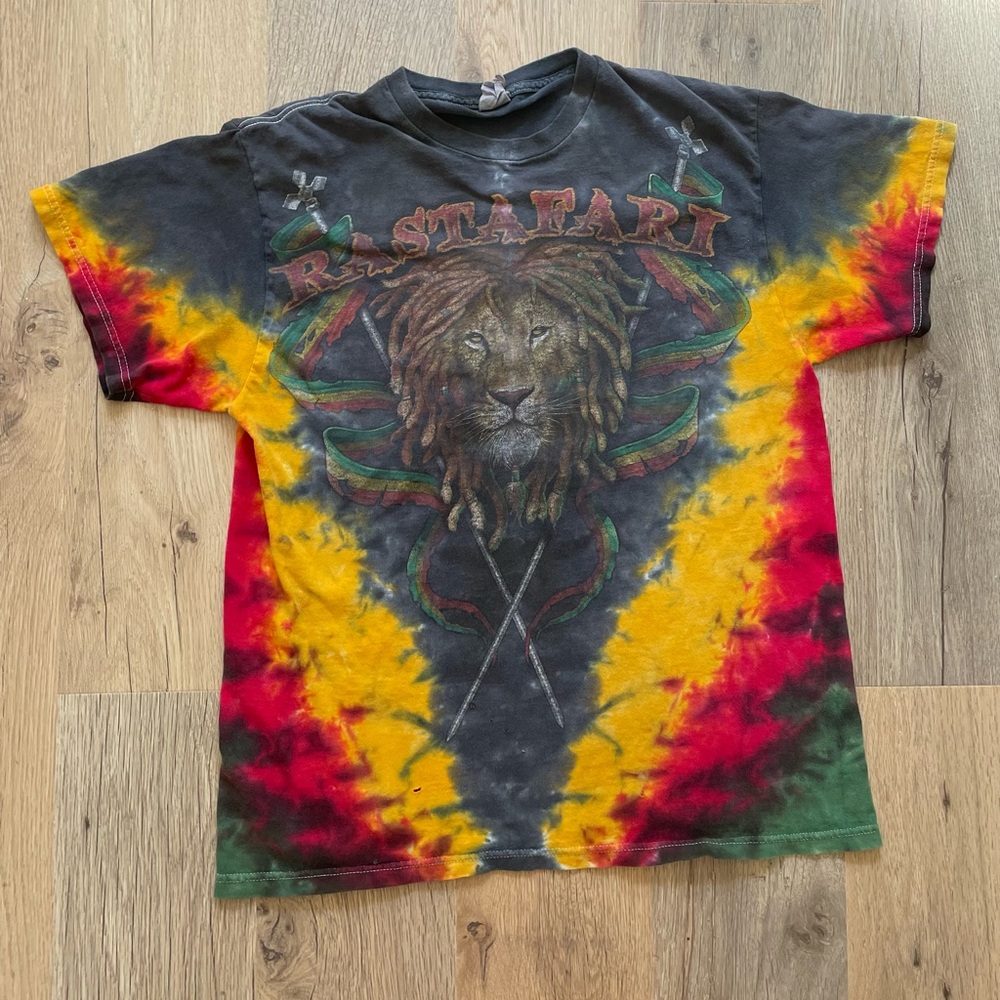 Vintage Faded Rastafari Lion T Shirt